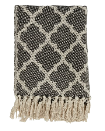 FRAZADA TIRO DE AZULEJO MARROQUIES GREY 1.27X1.524